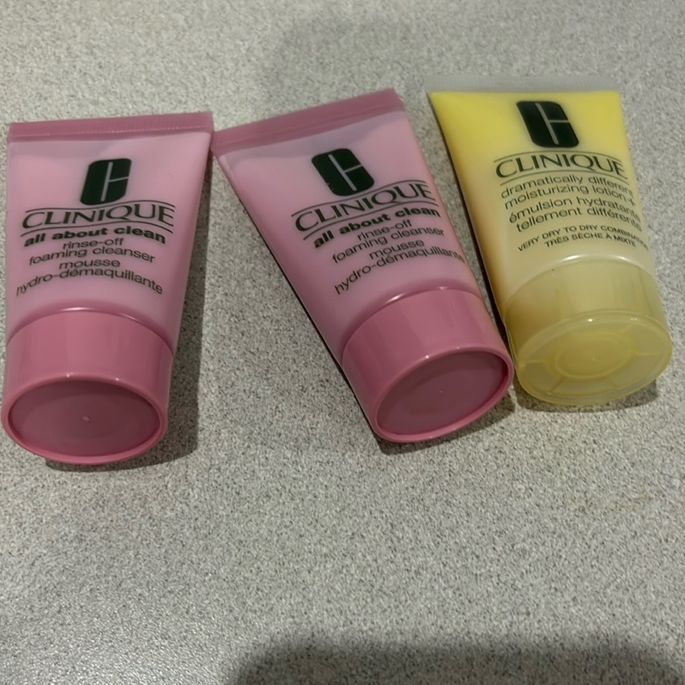 Clinique trio cleanser and lotion